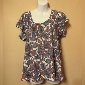 Boden Multicolor Paisley Blouse